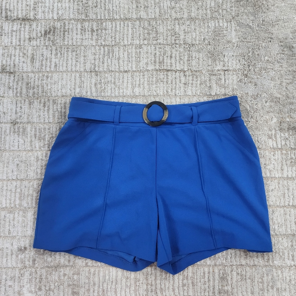 Womens Blue Dressy Shorts